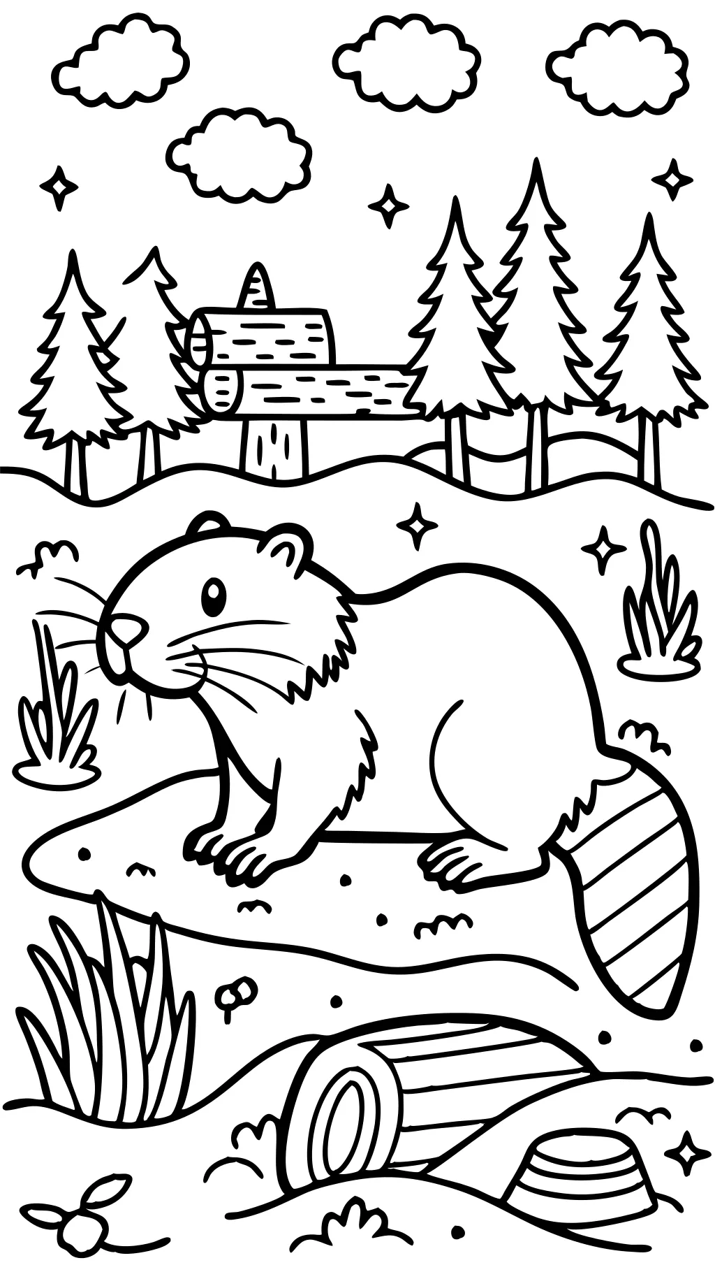 coloring pages beaver